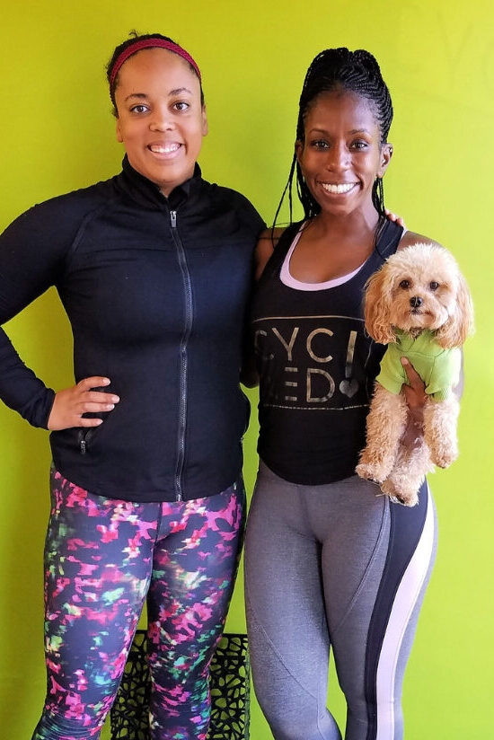 Post-class at CYCLED! Studios, a Black-owned fitness studio